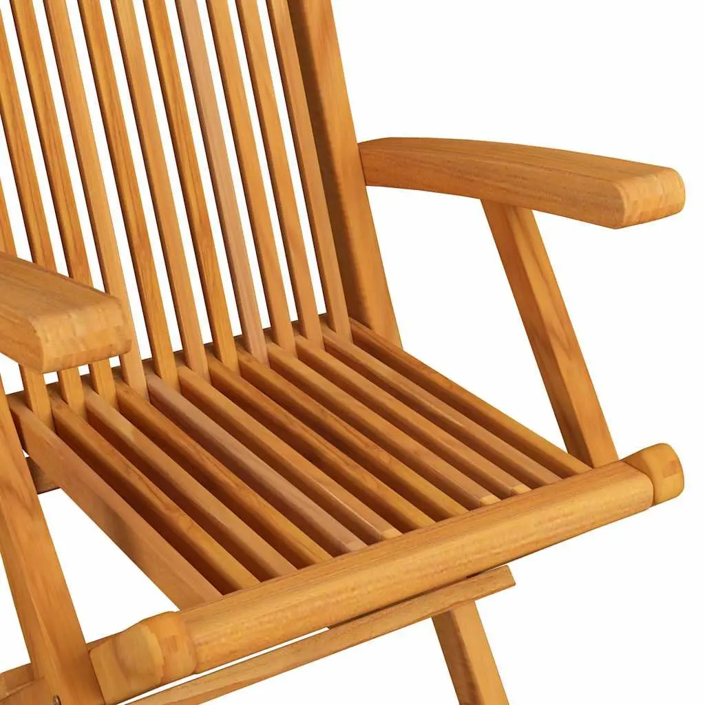 Set of 3 Teak Wood Chairs for Outdoors