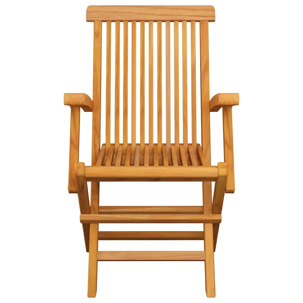 Outdoor Garden Chairs Set 6 Piece Teak Wood Foldable Patio Seating Anthracite Cushions