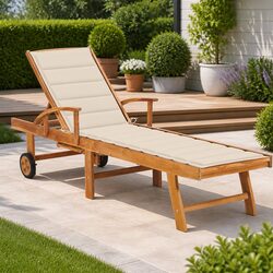 Comfortable and Durable Sun Lounger with Cushion