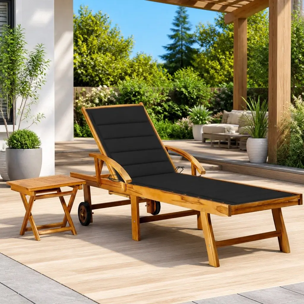 Outdoor Sun Lounger with Table
