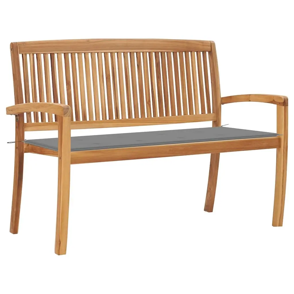 Garden Bench with Cushion, 128.5cm