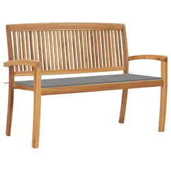 Reliable Garden Bench with Cushion, 128.5cm