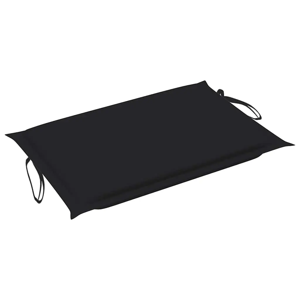 Wooden Rocking Sun Lounger Outdoor Relaxation Chair with Cushion Black