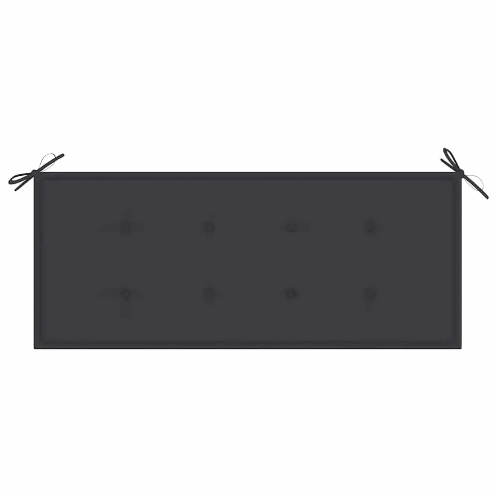 Folding Garden Bench Outdoor Seating 118cm Anthracite