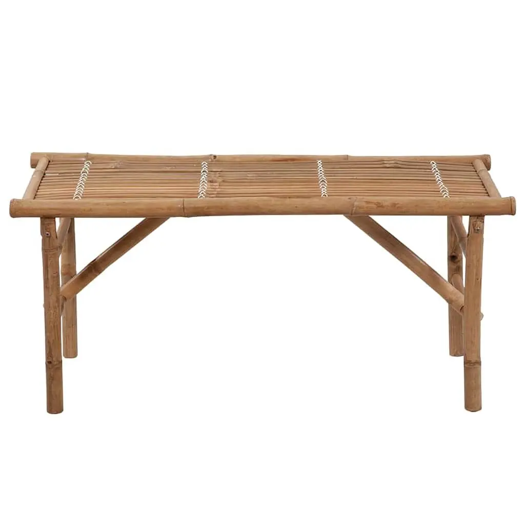 Folding Garden Bench Outdoor Seating 118cm Bamboo Portable Taupe