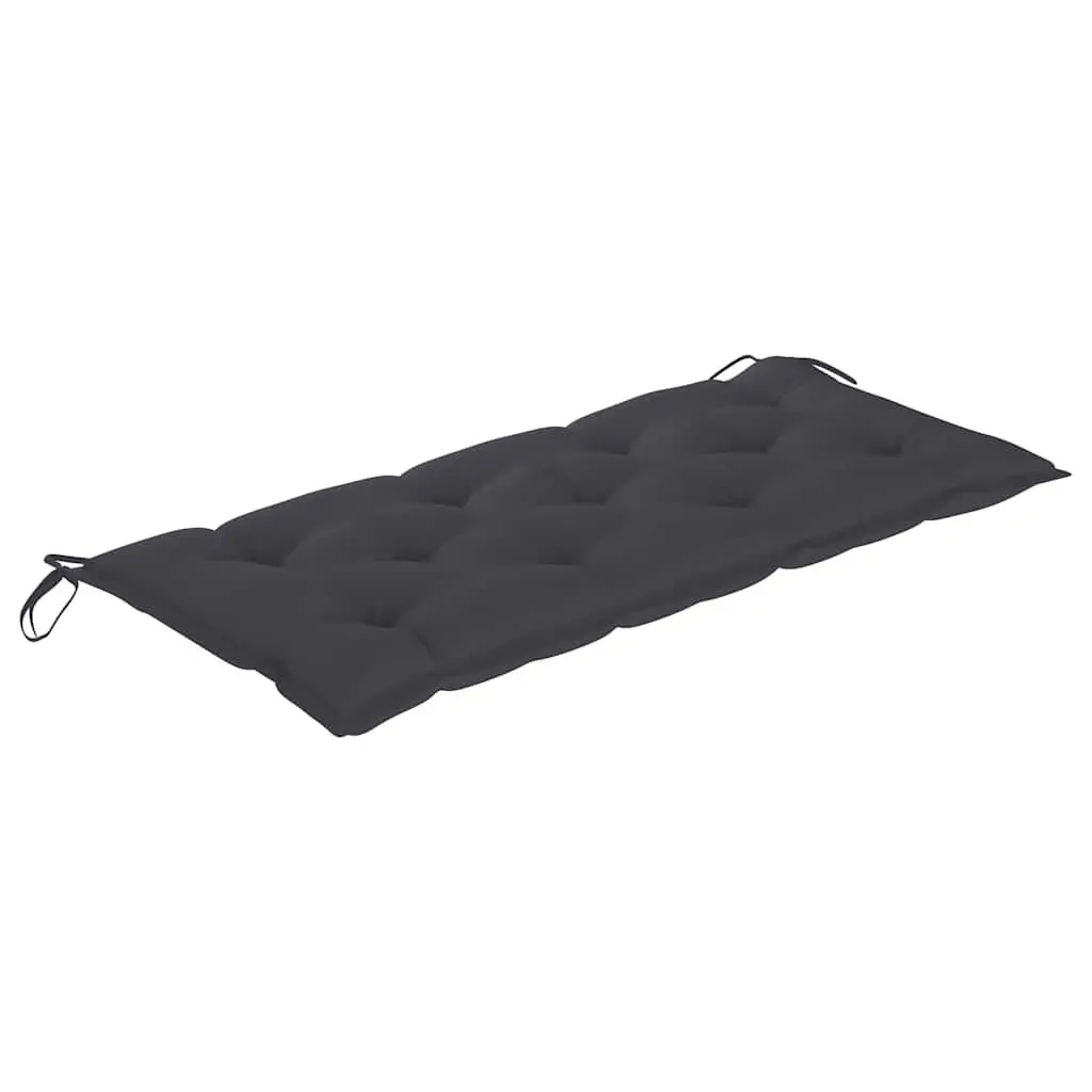 Folding Garden Bench Outdoor Seating 118cm Anthracite