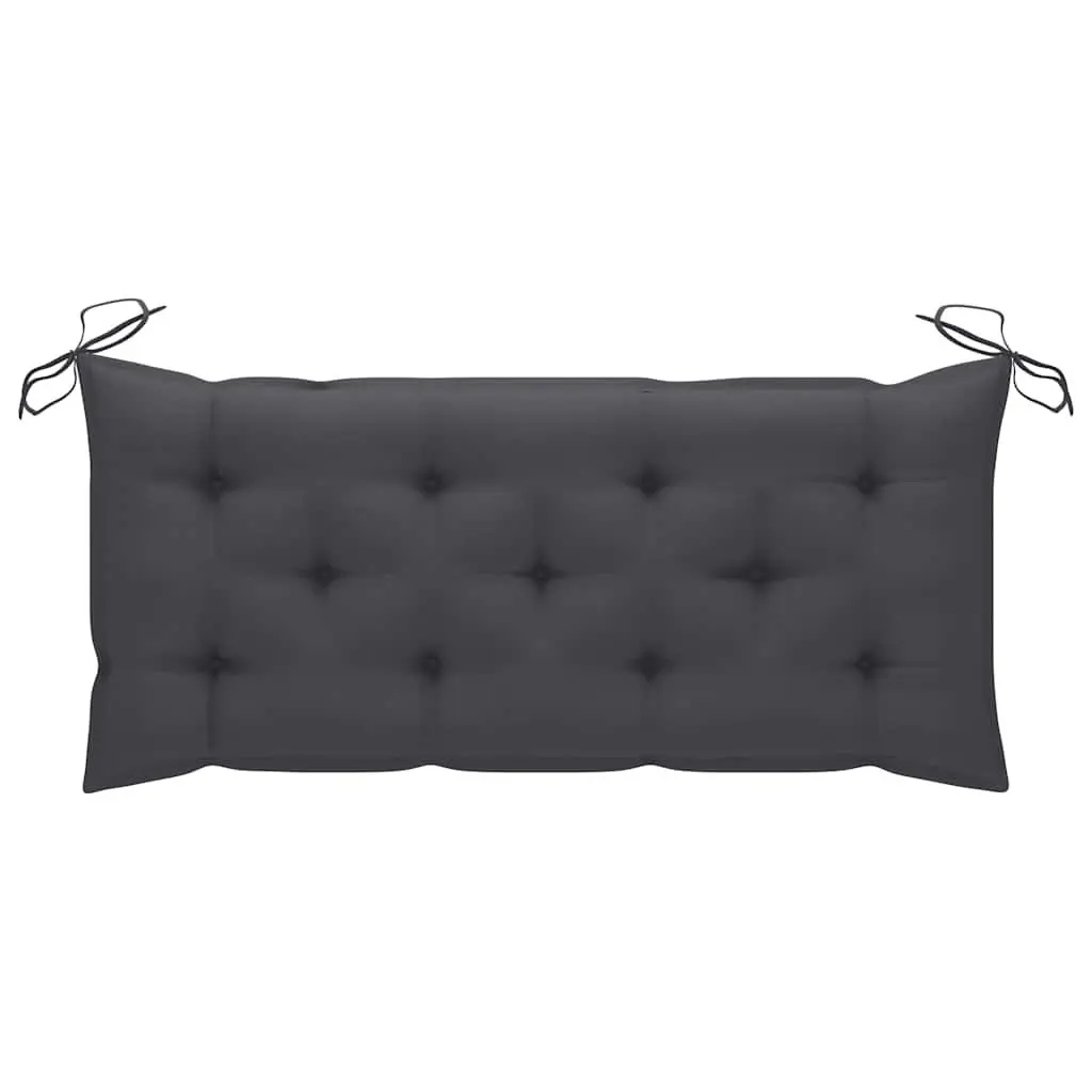 Folding Garden Bench Outdoor Seating 118cm Anthracite