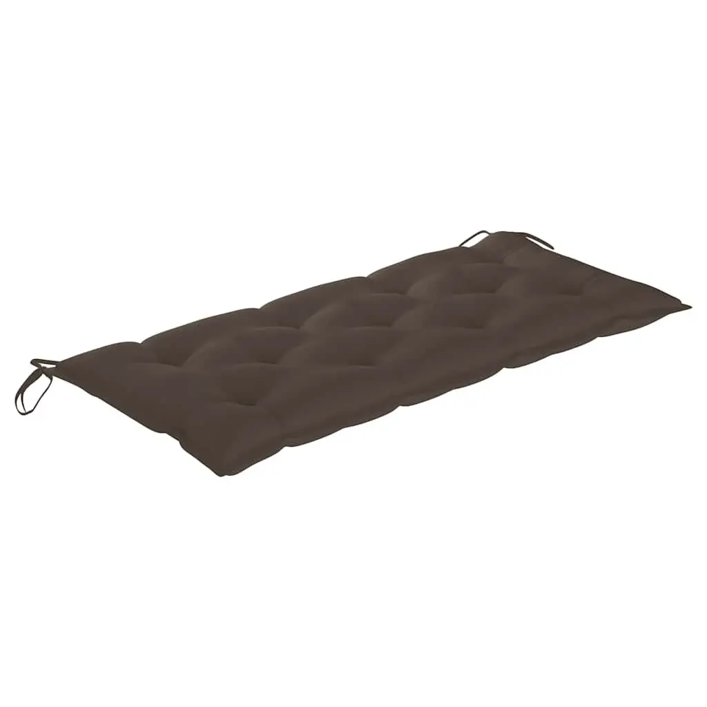 Folding Garden Bench Outdoor Seating 118cm Taupe Bamboo