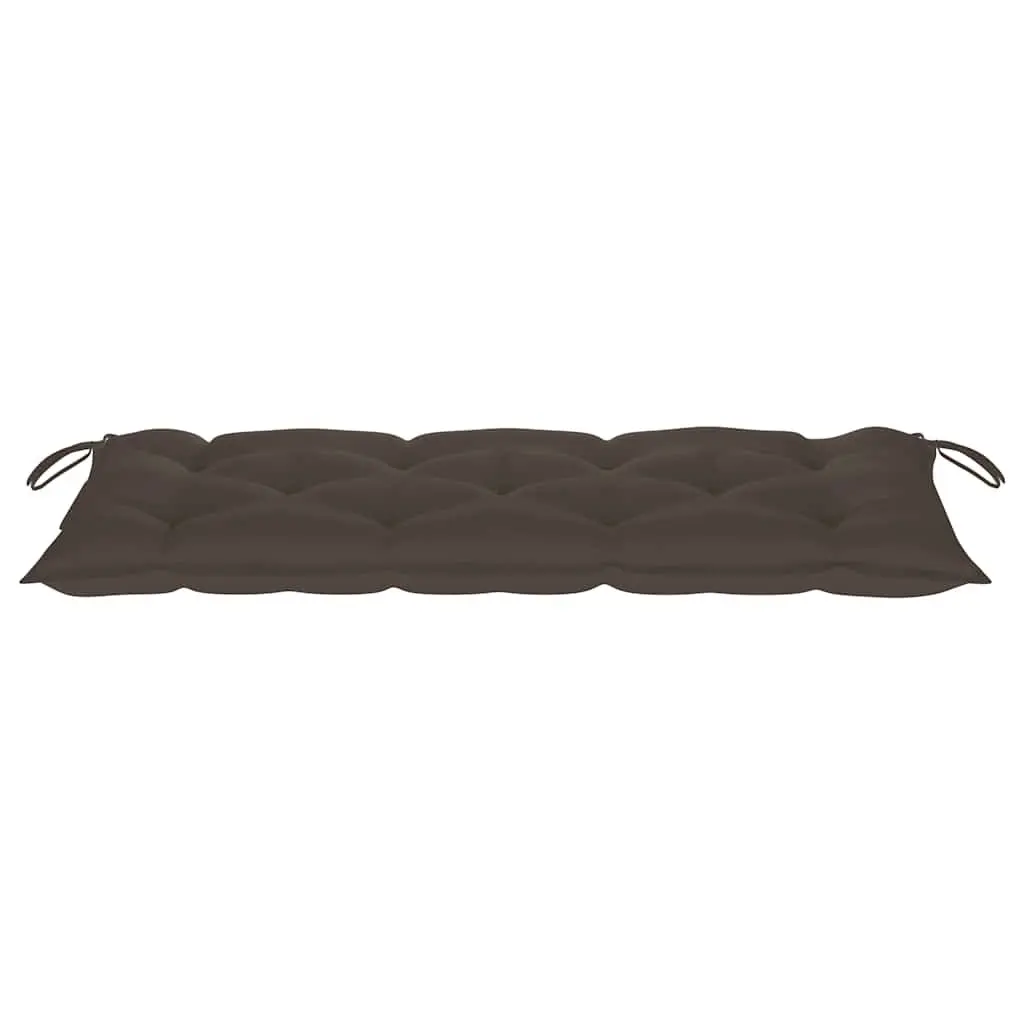 Folding Garden Bench Outdoor Seating 118cm Taupe Bamboo