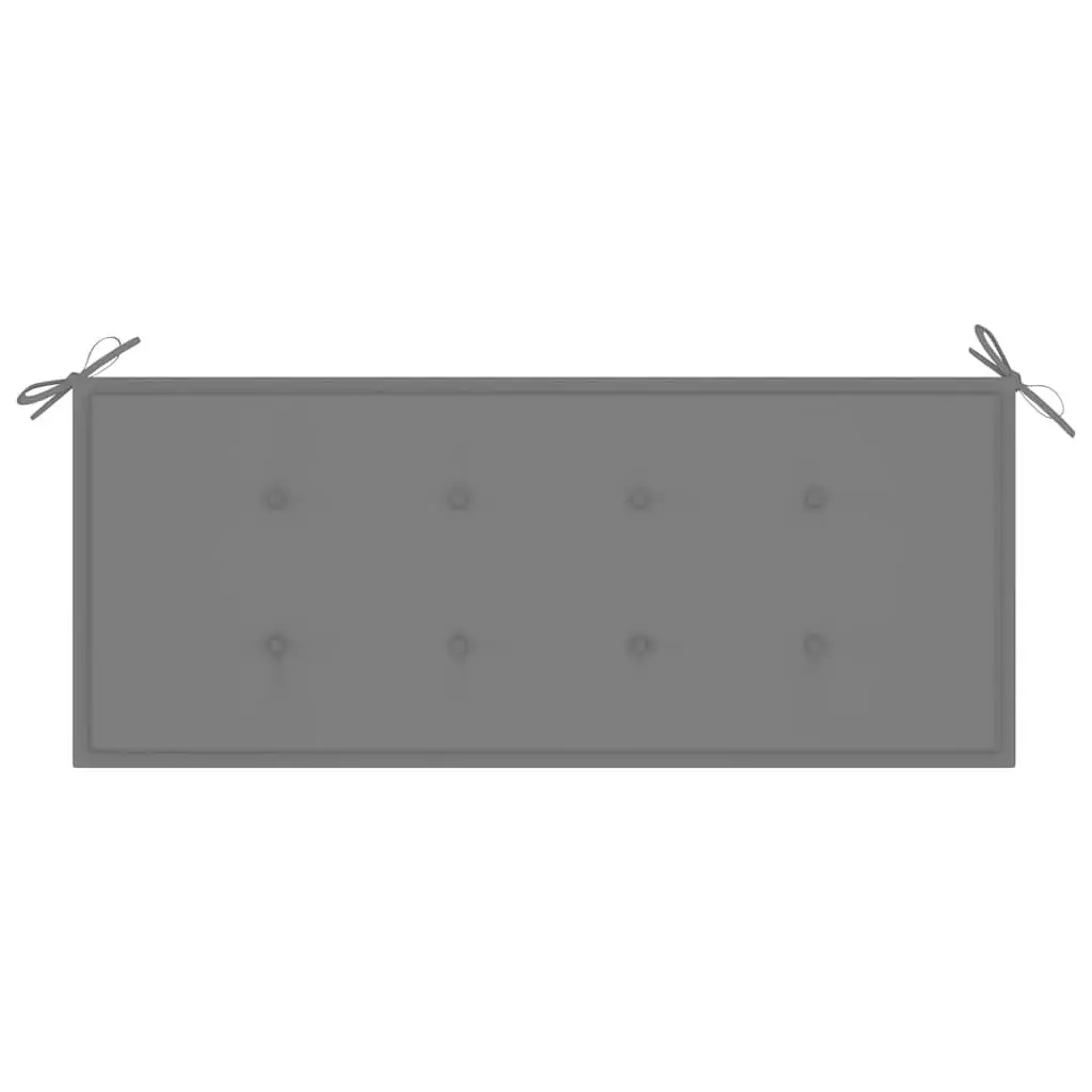Garden Bench Outdoor Seating 120cm with Backrest Grey Bamboo