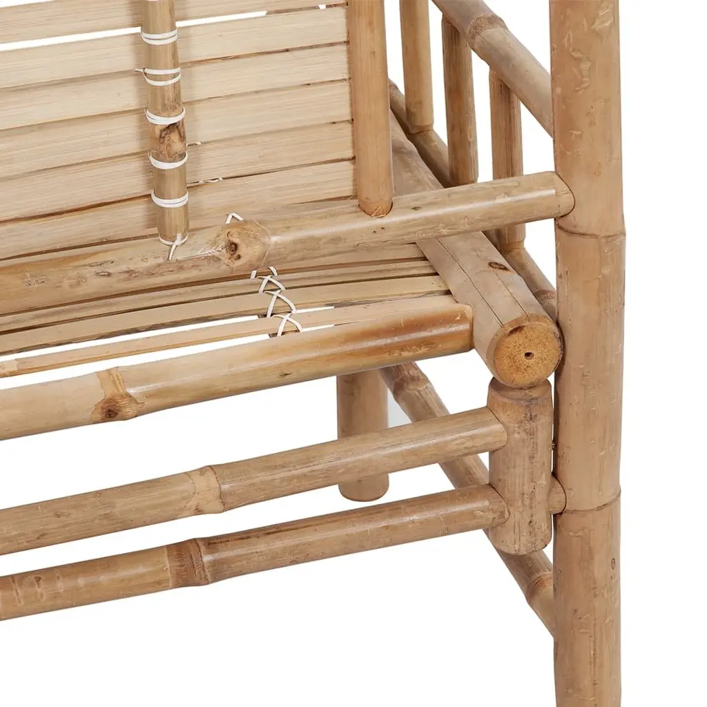 120cm Outdoor Bamboo Bench with Cushion