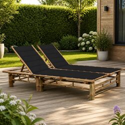 Comfortable Bamboo Sun Lounger for Two People