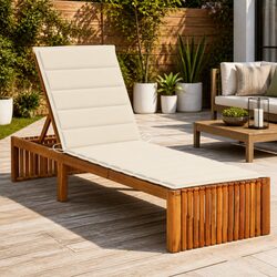 Comfortable and Durable Sun Lounger with Cushion