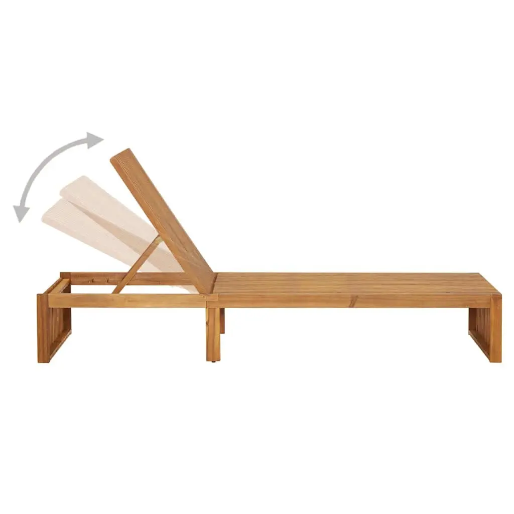 Sun Lounger with Cushion for Relaxation