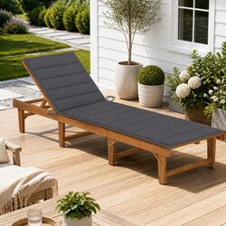 Comfortable and Durable Wooden Sun Lounger for Relaxation