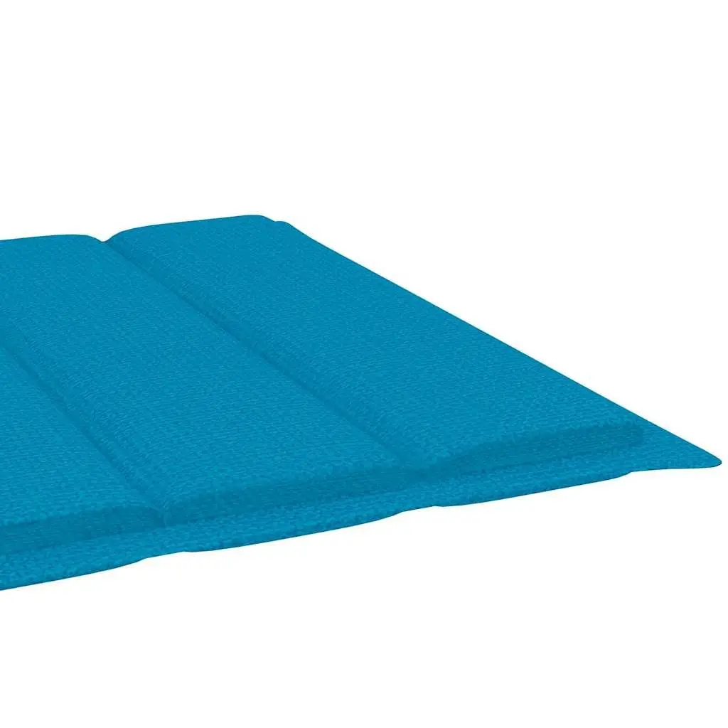 Folding Sun Lounger Wooden Outdoor Garden Lounger Bed Adjustable Backrest Blue