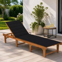 Comfortable Folding Sun Lounger with Removable Cushion
