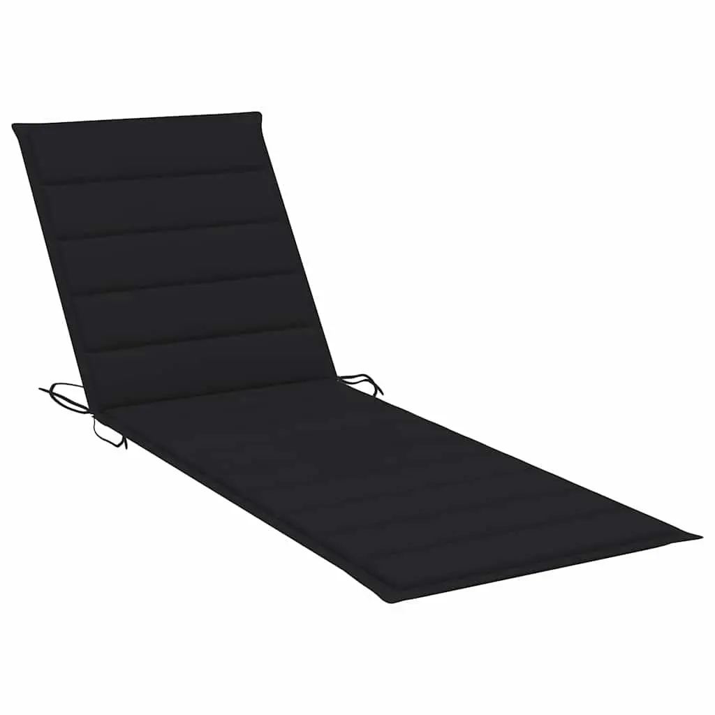 Folding Sun Lounger with Removable Cushion
