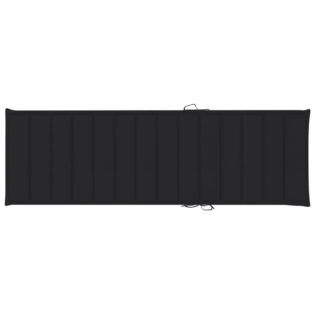Folding Sun Lounger with Removable Cushion
