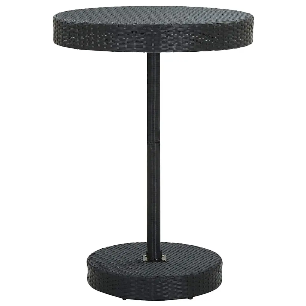 5 Piece Garden Bar Set Outdoor Bar Table Stools Black