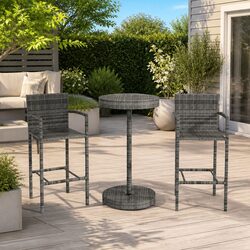 Warm and Reliable 3 Piece Garden Bar Set for Outdoors