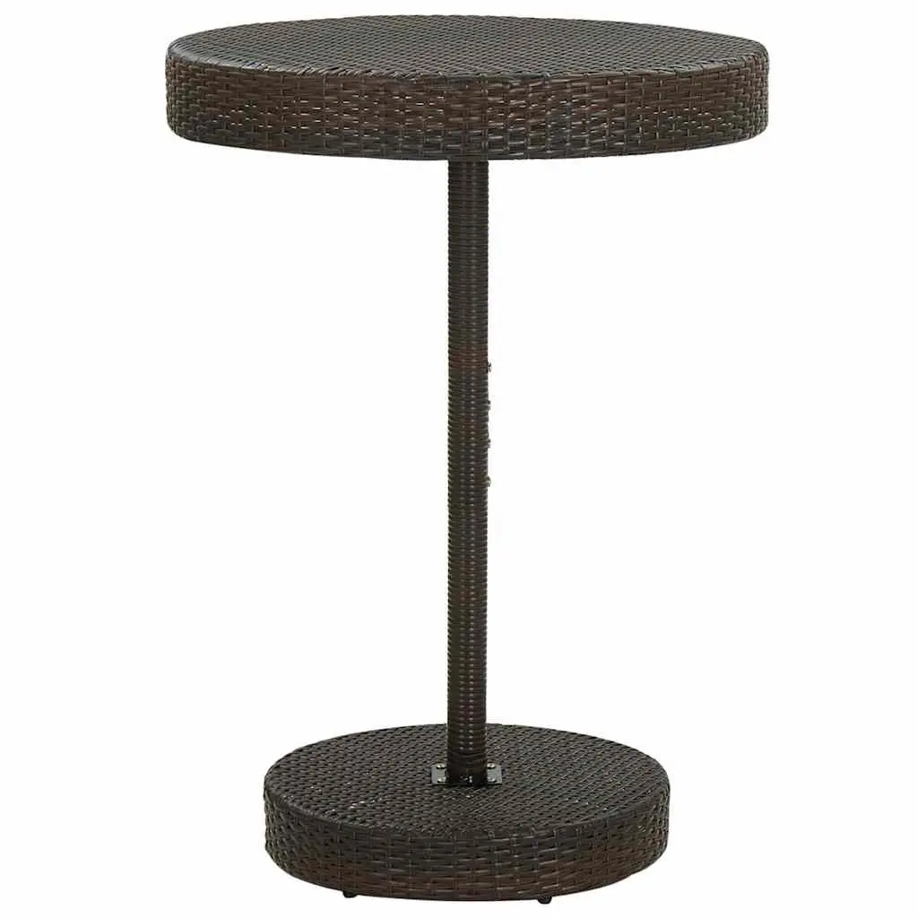 Garden Bar Set 5 Piece Outdoor Bar Table and Stools Brown