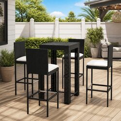 Comfortable and Practical 5 Piece Outdoor Bar Set