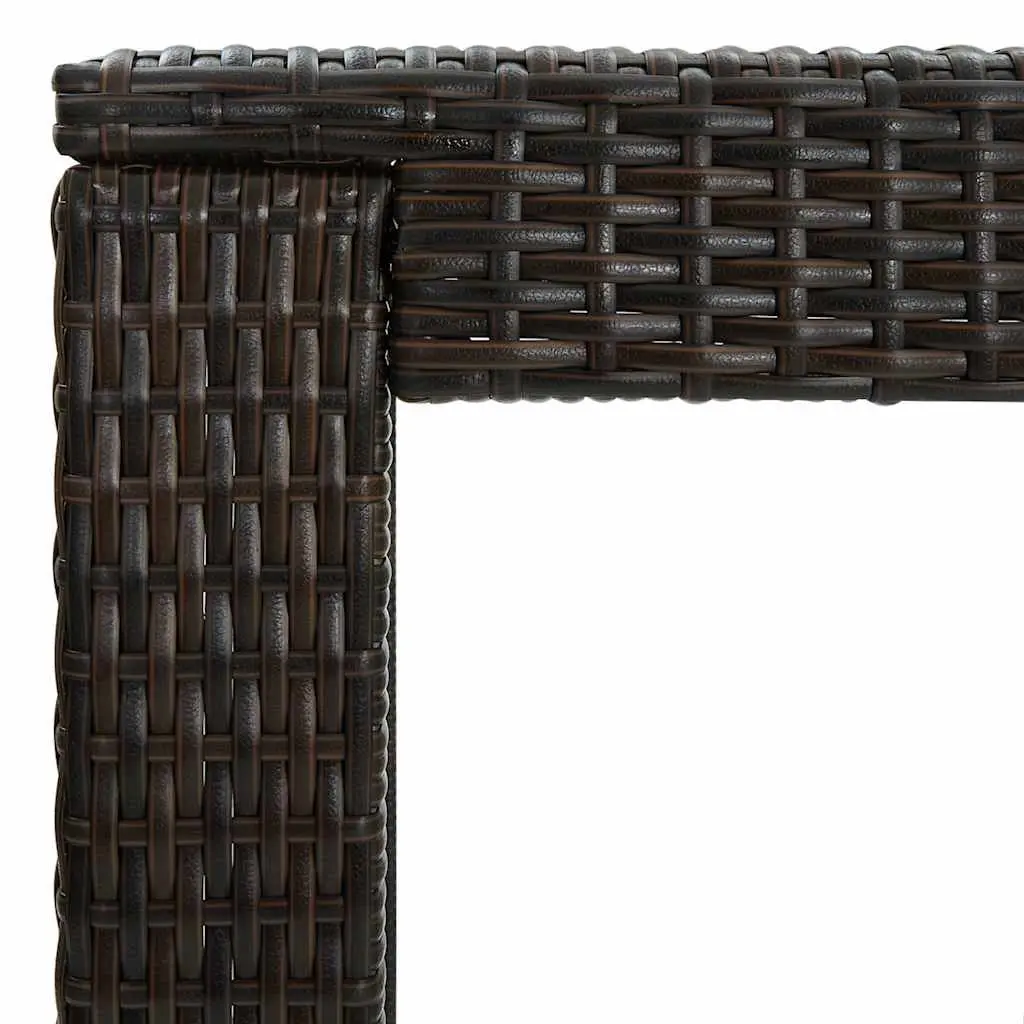 3 Piece Outdoor Bar Set Garden Bar Table and Stools Brown