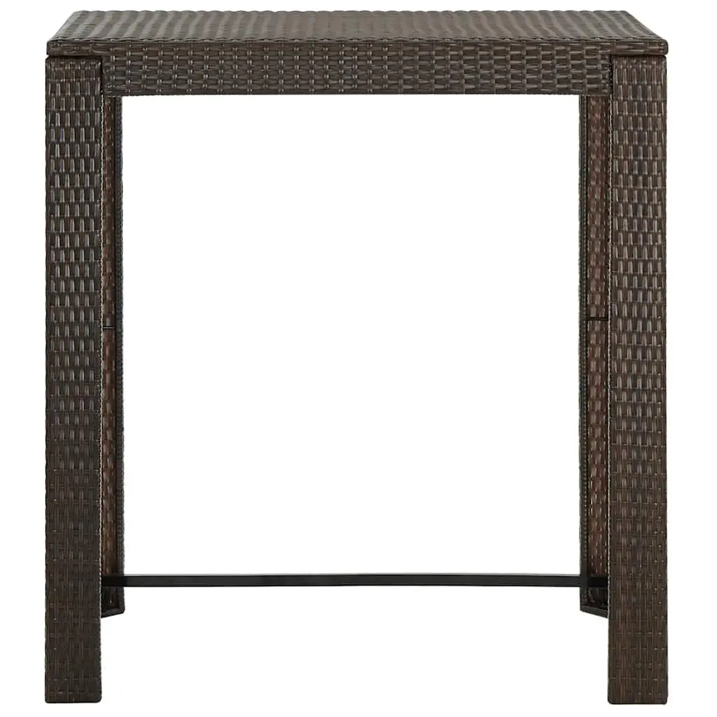 Outdoor Bar Set 5 Piece Garden Patio Bar Table Stools Brown