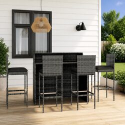 Comfortable and Practical 5 Piece Garden Bar Set