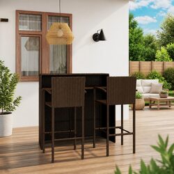 Reliable and Stylish 3 Piece Garden Bar Set
