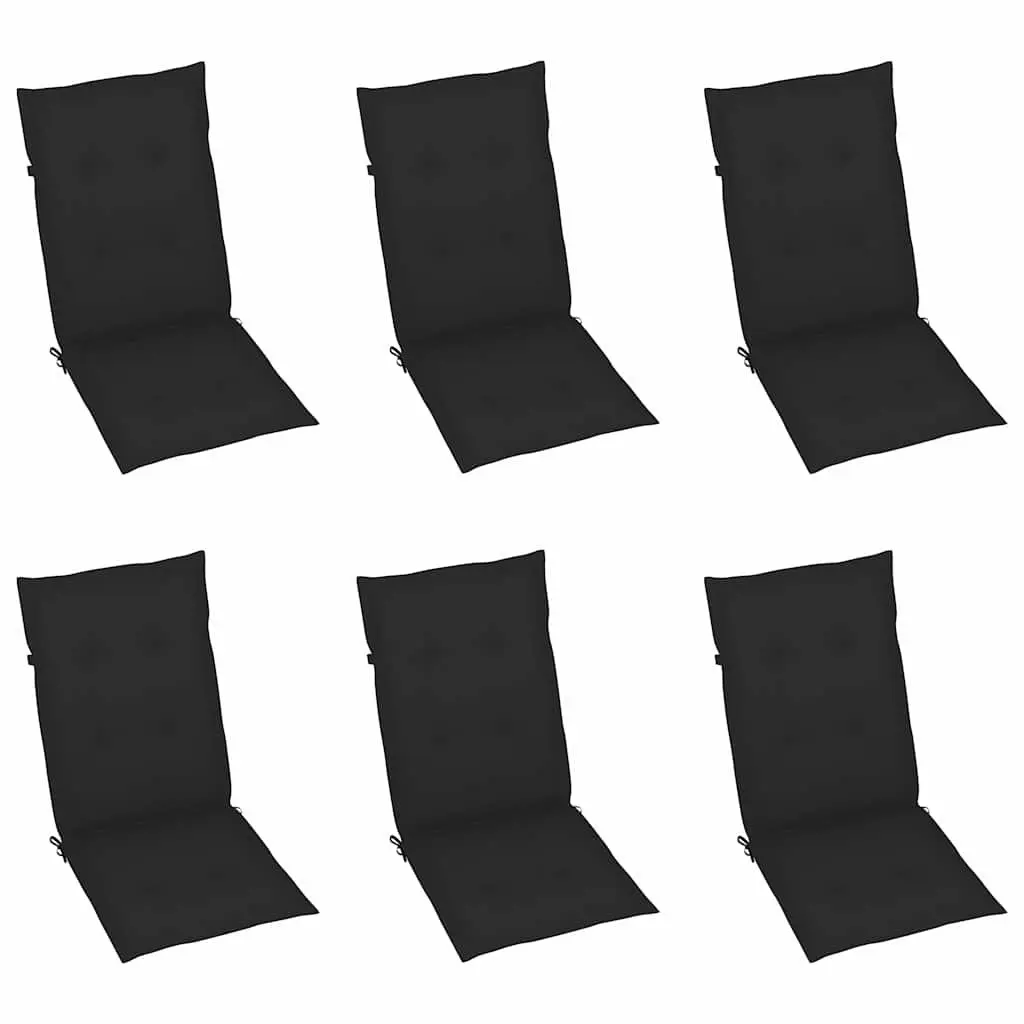 Outdoor Reclining Chairs Set 6 Piece Garden Seating Acacia Wood Grey Wash