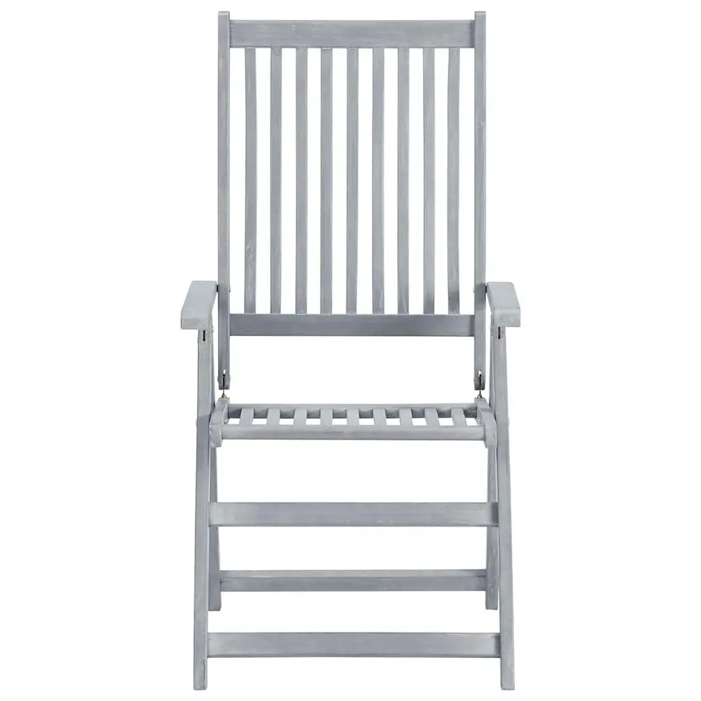 Outdoor Reclining Chairs Set of 6 with Cushions