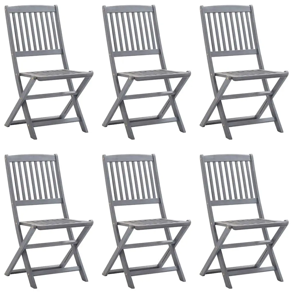 Folding Dining Chairs Set of 6 with Cushions for Outdoors