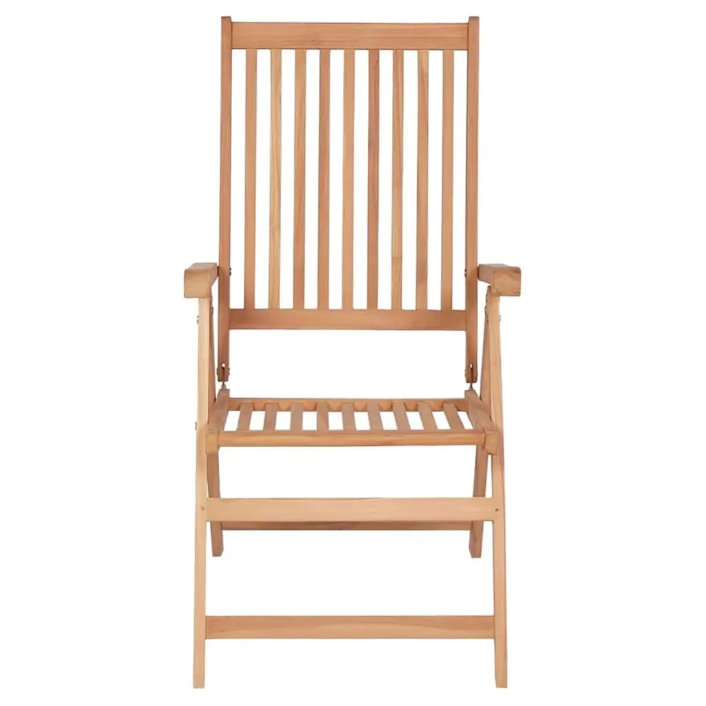 Outdoor Reclining Garden Chairs 4 pcs Folding Patio Seating Set Brown