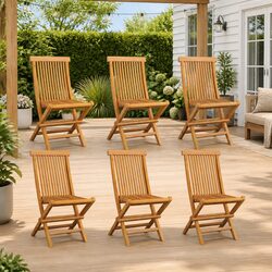 Reliable 6-Piece Folding Garden Chair Set for Outdoor Fun