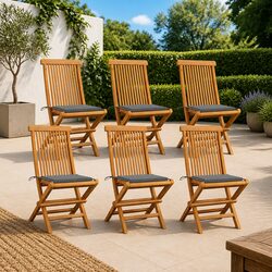Comfortable and Durable Folding Garden Chairs - 6 pcs