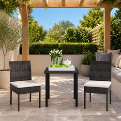 Reliable 3 Piece Garden Dining Set with Cushions