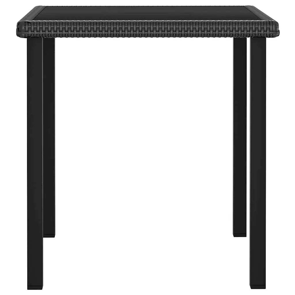 3 Piece Garden Dining Set Outdoor Patio Table Chairs Black