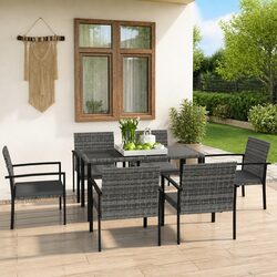 7-Piece Garden Dining Set: Comfort Meets Practicality