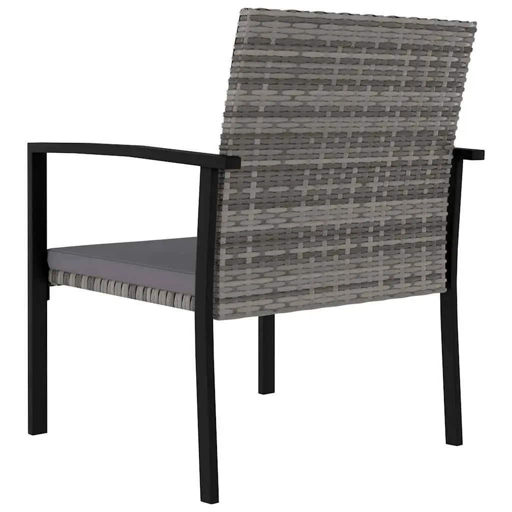 9 Piece Garden Dining Set Poly Rattan Grey Outdoor Patio Furniture Table Chairs
