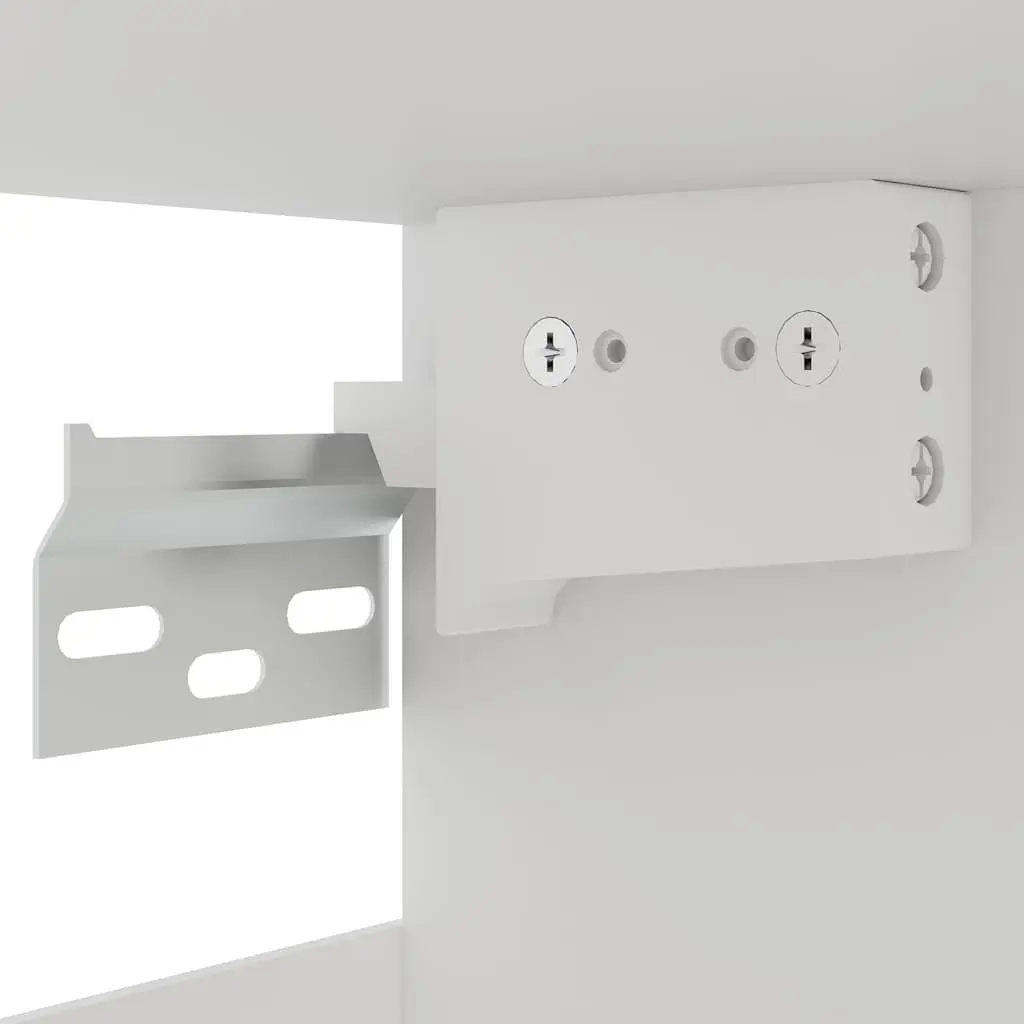 4 Piece Kitchen Cabinet Set White Storage Cupboards Engineered Wood