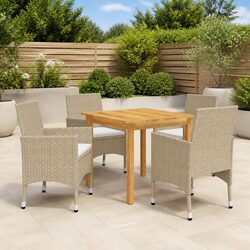 5 Piece Dining Set with Comfortable Chairs and Durable Table