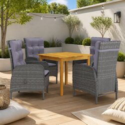 5-Piece Garden Dining Set with Comfort and Style