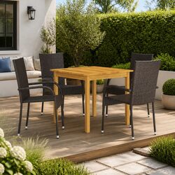 Reliable 5 Piece Garden Dining Set for Comfort and Durability