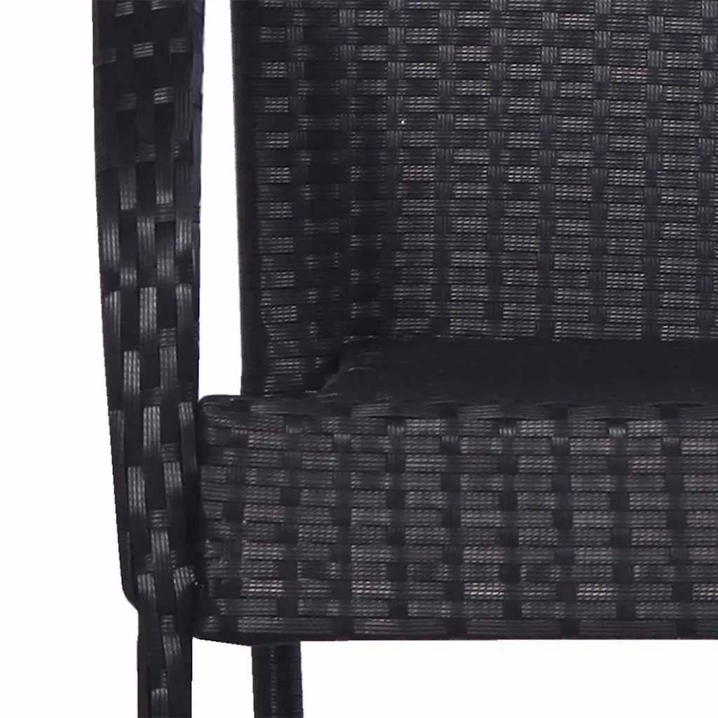 5 Piece Garden Dining Set Outdoor Table Chairs Black Patio Furniture