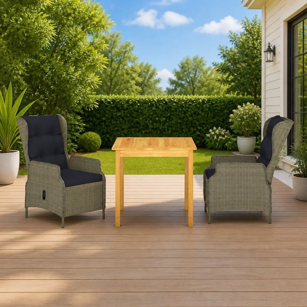 3 Piece Garden Dining Set