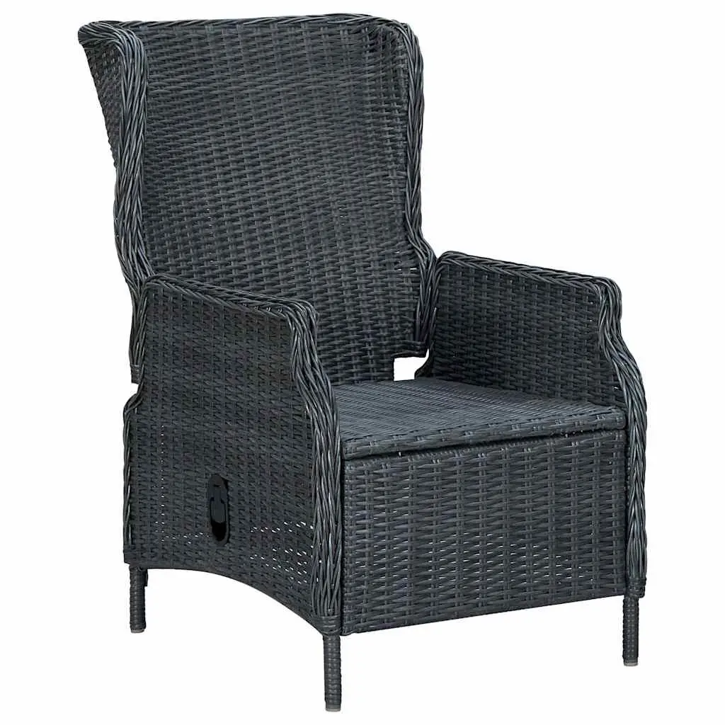 Garden Dining Set Outdoor Table Chairs 5 Piece Grey Rattan Cushioned