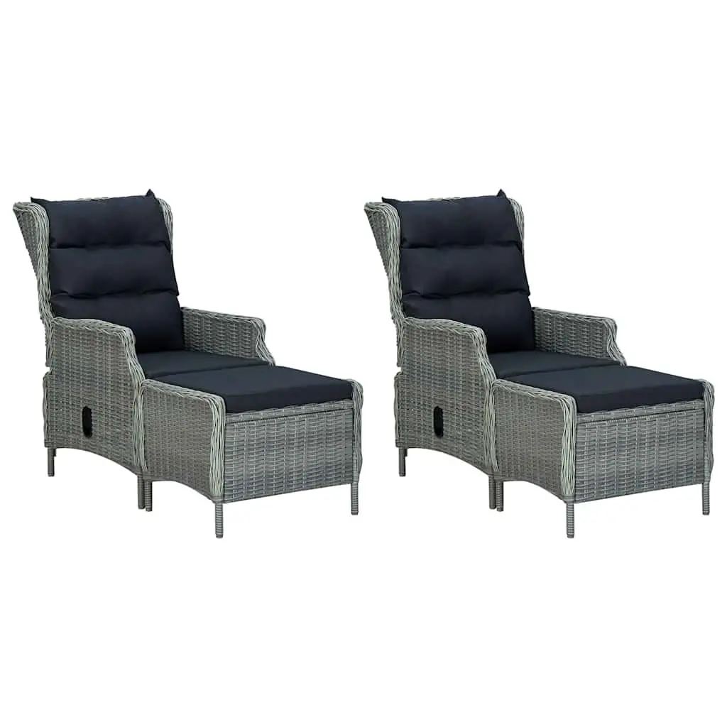 Outdoor Furniture Set Grey Dining Table Chair Stool 5 Piece Garden