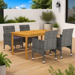 Reliable 5-Piece Outdoor Dining Set with Cushions